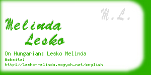 melinda lesko business card